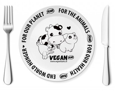 Vegan dinner plate - Porcelain - Why vegan