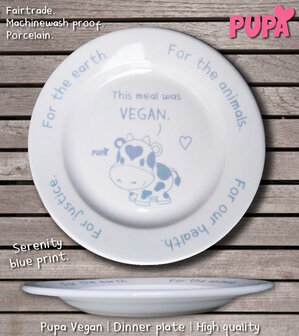 Dinner plate - This meal was vegan - porcelain