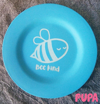 Bamboo snack plate - Bee kind - 17.5 cm