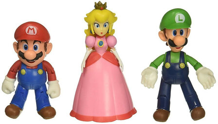 Super Mario Bros pack 3 figures 10 cm - Mario Luigi Peach