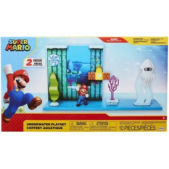 Super Mario Bros Underwater playset blooper figuren