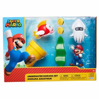 Super Mario Underwater Diorama set 6 cm