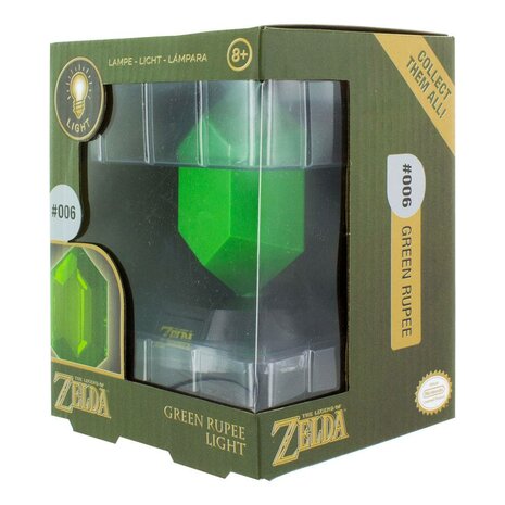 Legend of Zelda 3D Lampje Groene Rupee 10 cm